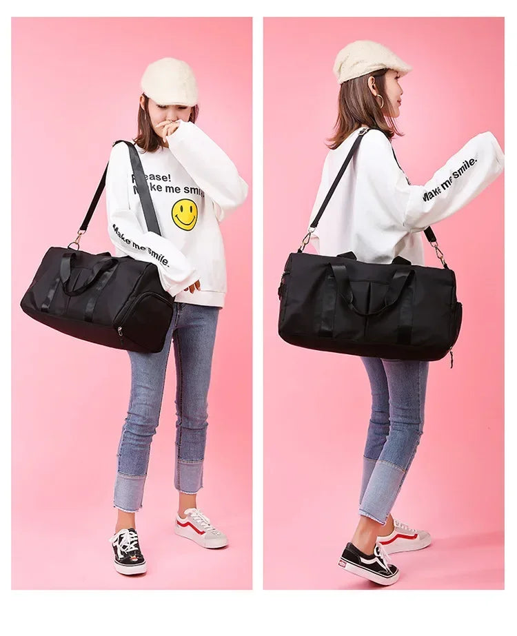 Training Yoga Sporttaschen Fitness Gym Taschen Nass Trocken Separate Gepäcktasche mit separatem Schuhfach Reisetasche Handtasche