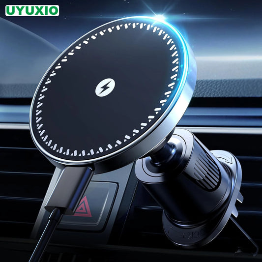 Strong Magnetic Wireless Car Phone Charger Adapter 15W Air Vent Car Phone Holder for iPhone 16 15 14 13 Pro Max Plus 12