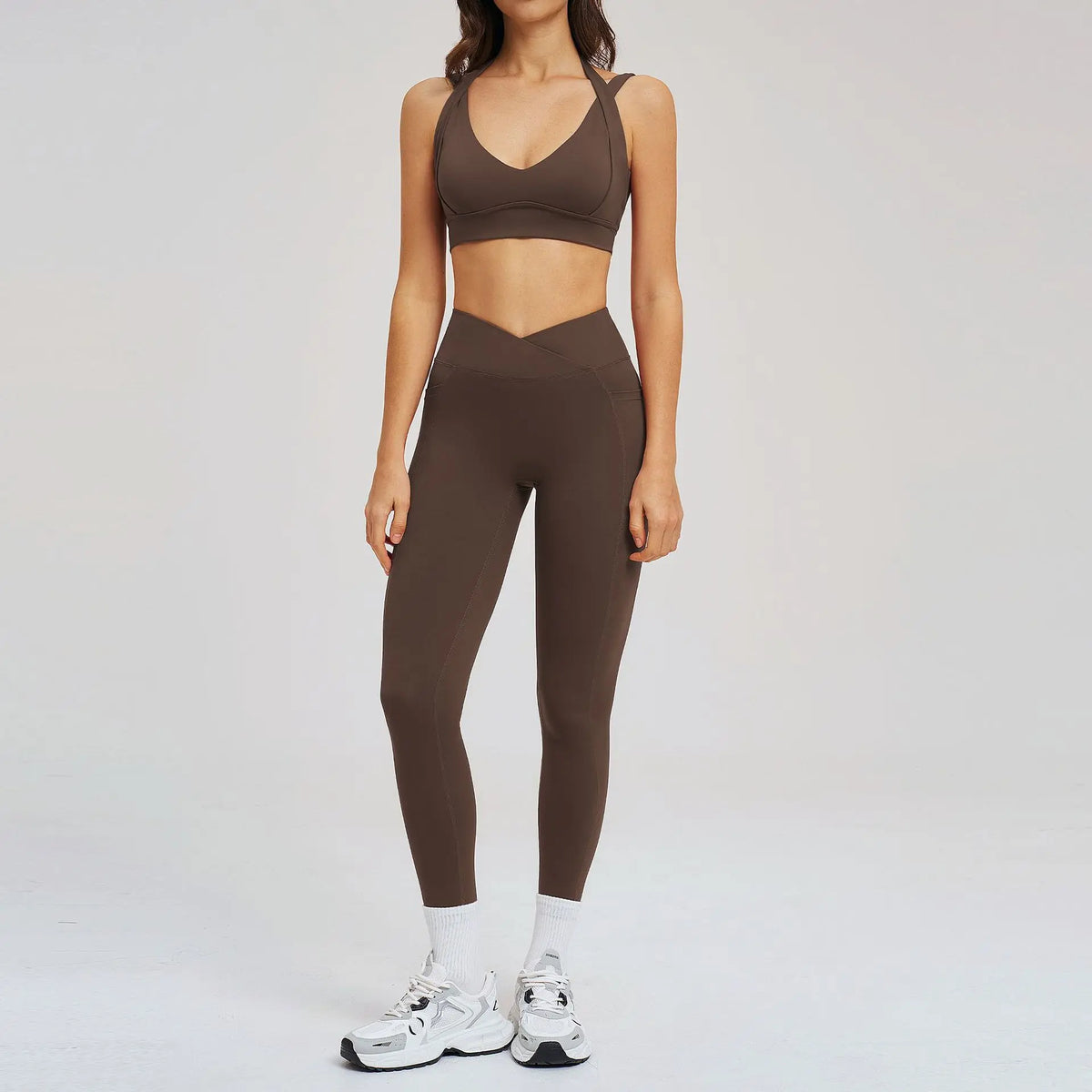 Yoga Clothes 2 Piece Women's Tracksuit Athletic Wear Fitness Suit Gym Outfits Workout Push Up Clothes Sports Bra Leggings Suit