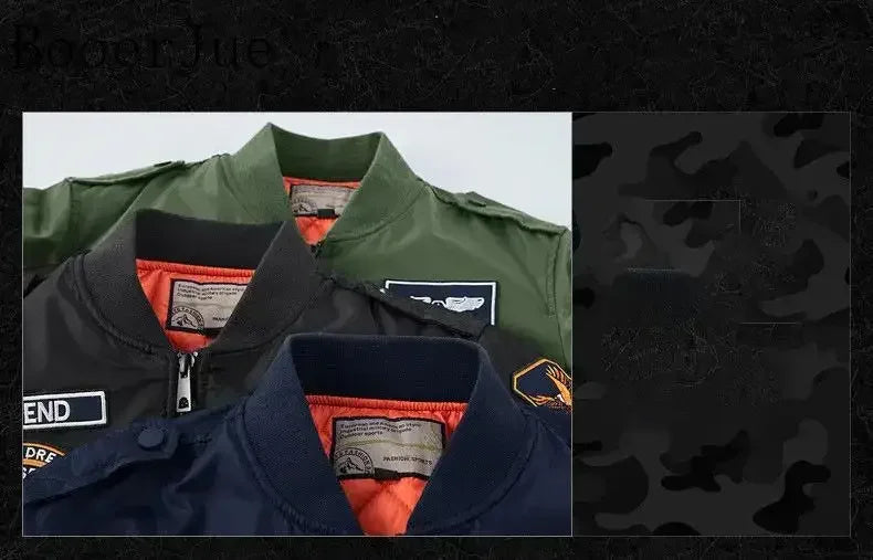 High Quality Military Motorcycle Ma-1 Aviator Pilot Coats Male Baseball Bomber Jackets Winter Hip Hop Thick Warm Jackets Men 6XL
