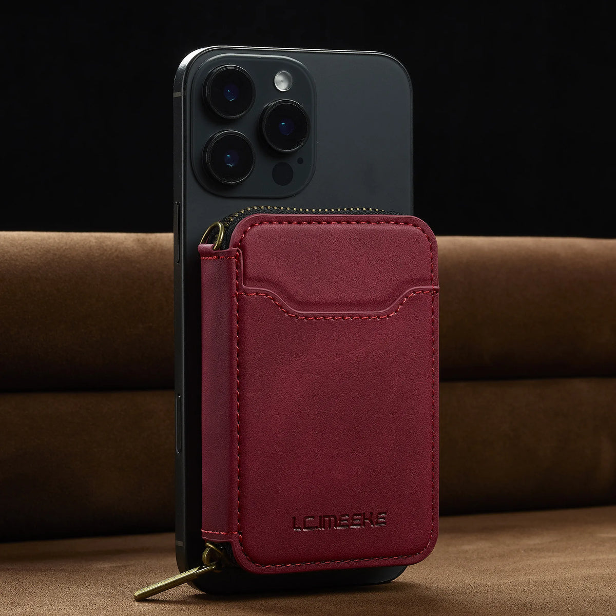 Magnetic Attraction Zipper Leather Card Slot Wallet for iPhone 17 Samsung Galaxy Google Xiaomi Phone MagSafe Magnetic Phone Bag