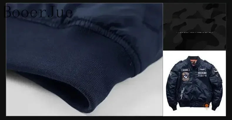 High Quality Military Motorcycle Ma-1 Aviator Pilot Coats Male Baseball Bomber Jackets Winter Hip Hop Thick Warm Jackets Men 6XL