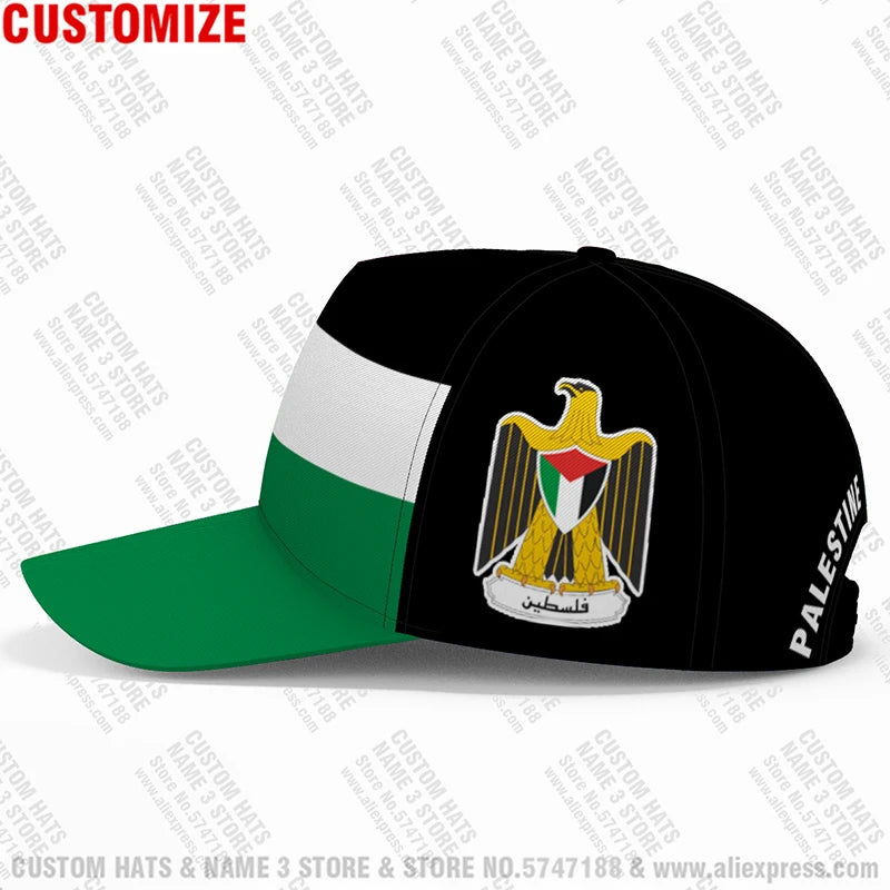 Palästina Baseball Caps Kostenloser Custom Name Nummer Team Logo Palästina Hüte Ple Land Reise Tate Palästina Nation Flagge Kopfbedeckungen
