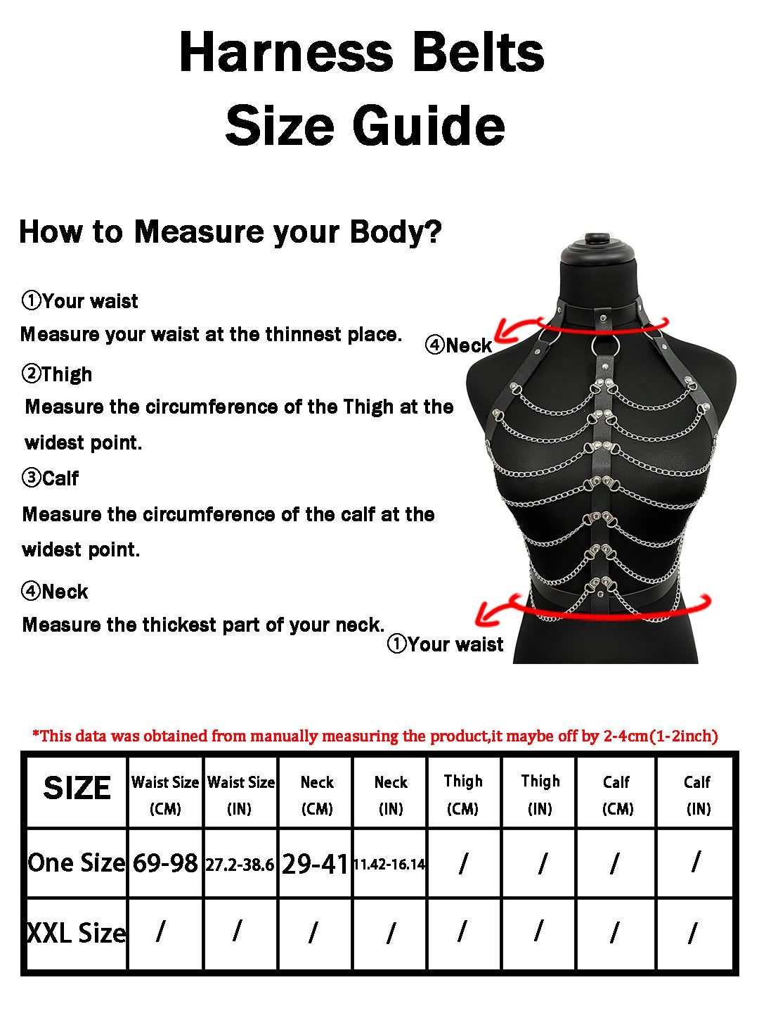 Women Punk Belt Fashion PU Leather Waist Belt Female Street Style Decoration Body Chain Belt Gothic Clothing Accessories
