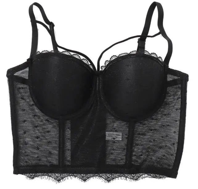 S M L XL 2XL 3XL Fashion Mesh Push Up Bralet Women's Corset Bustier Bra Night Club Party Sexy Cropped Top Vest fashion AW514