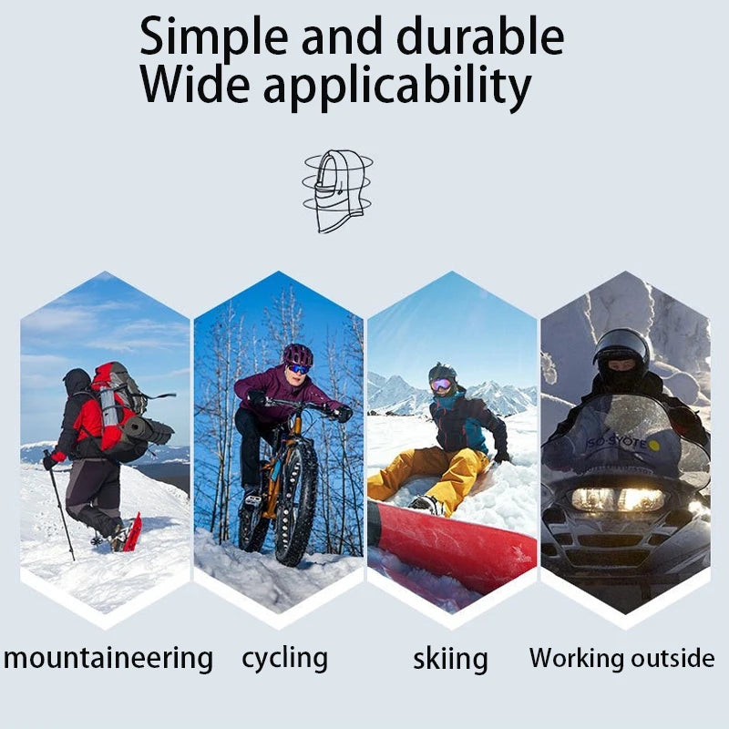 3PCS/Set Of Winter Warm Outdoor Cycling Set, Unisex Hat, Scarf, Gloves, Cold Weather Sports Accessories Combination Set