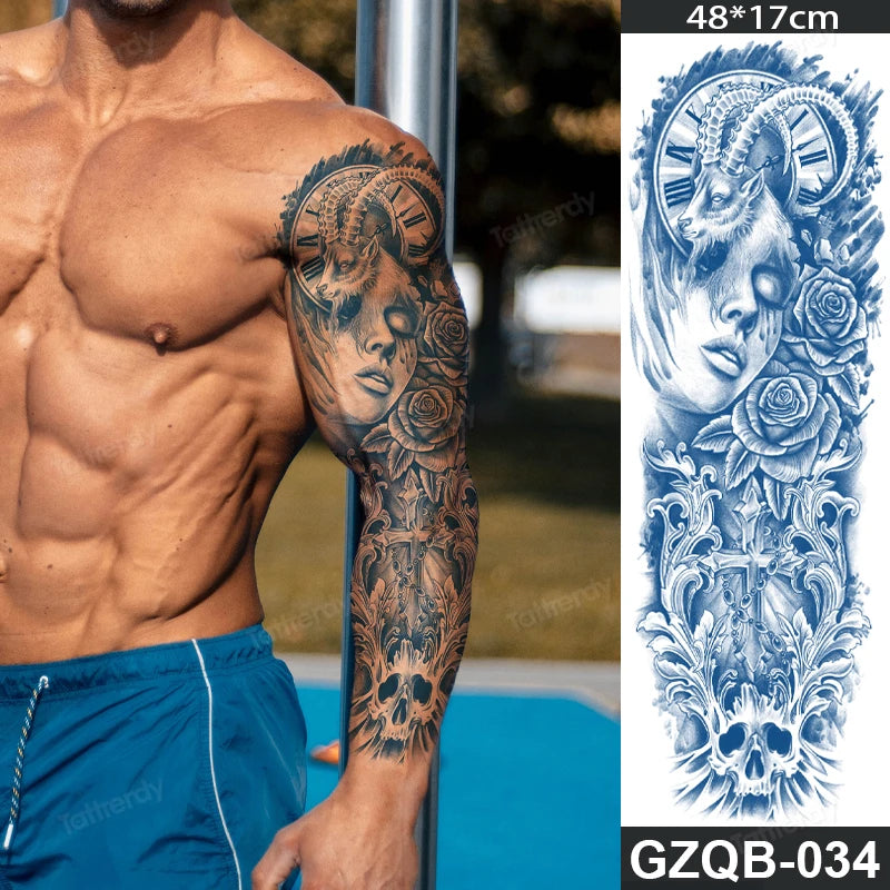 New Juice tattoo natural ink long lasting temporary tattoos full arm sleeve waterproof body art painting large tattoo sticker