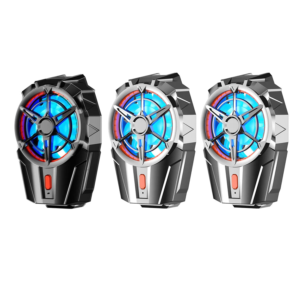 X52 Cooling Fans Mobile Phone Game Cooler USB Rechargeable Silent Cooler 3 Speed Adjustable Fans Gaming Radiator for Android IOS