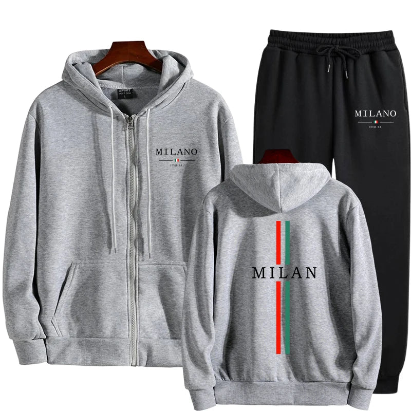 Womens Tracksuit Printed Casual Hoodies Coat+Trousers 2 Pcs Sets Sports Jogging Clothing zipper Jacket Outfits Women Pants Set