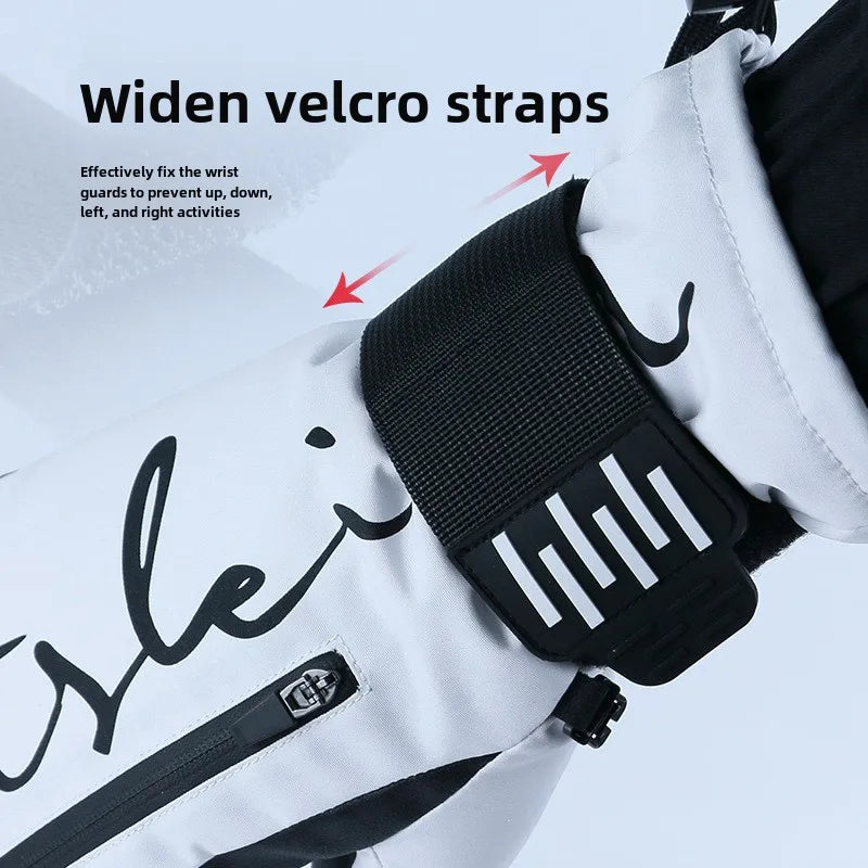 New Skiing Ridng Outdoor Warm Gloves Built-in Wrist Guards EVA Shock Absorbing Snowboard Warm Waterproof Wrist Guards Ski Gloves