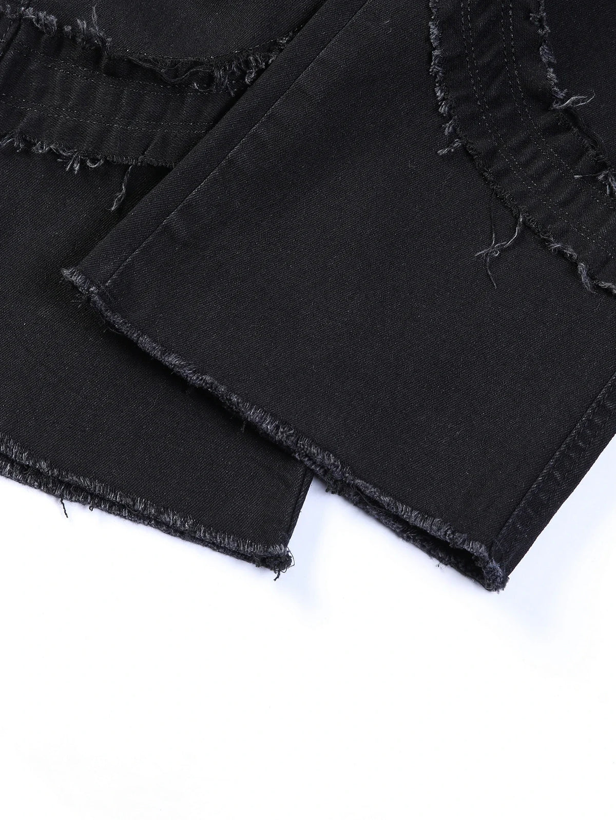New Men Ripped Stacked Jeans Distressed Slim Fit Skinny Straight Leg Jeans Fashion Hip Hop Denim Pants Casual Streetwear