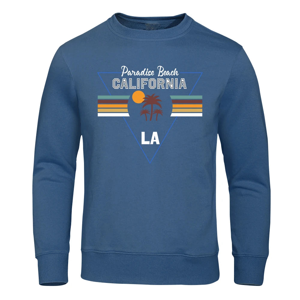 California Paradise Beach Letter Hip Hop Hoodie für Männer Sport Warm Top Pullover Fleece Pullover Bequeme Mode Hoodies