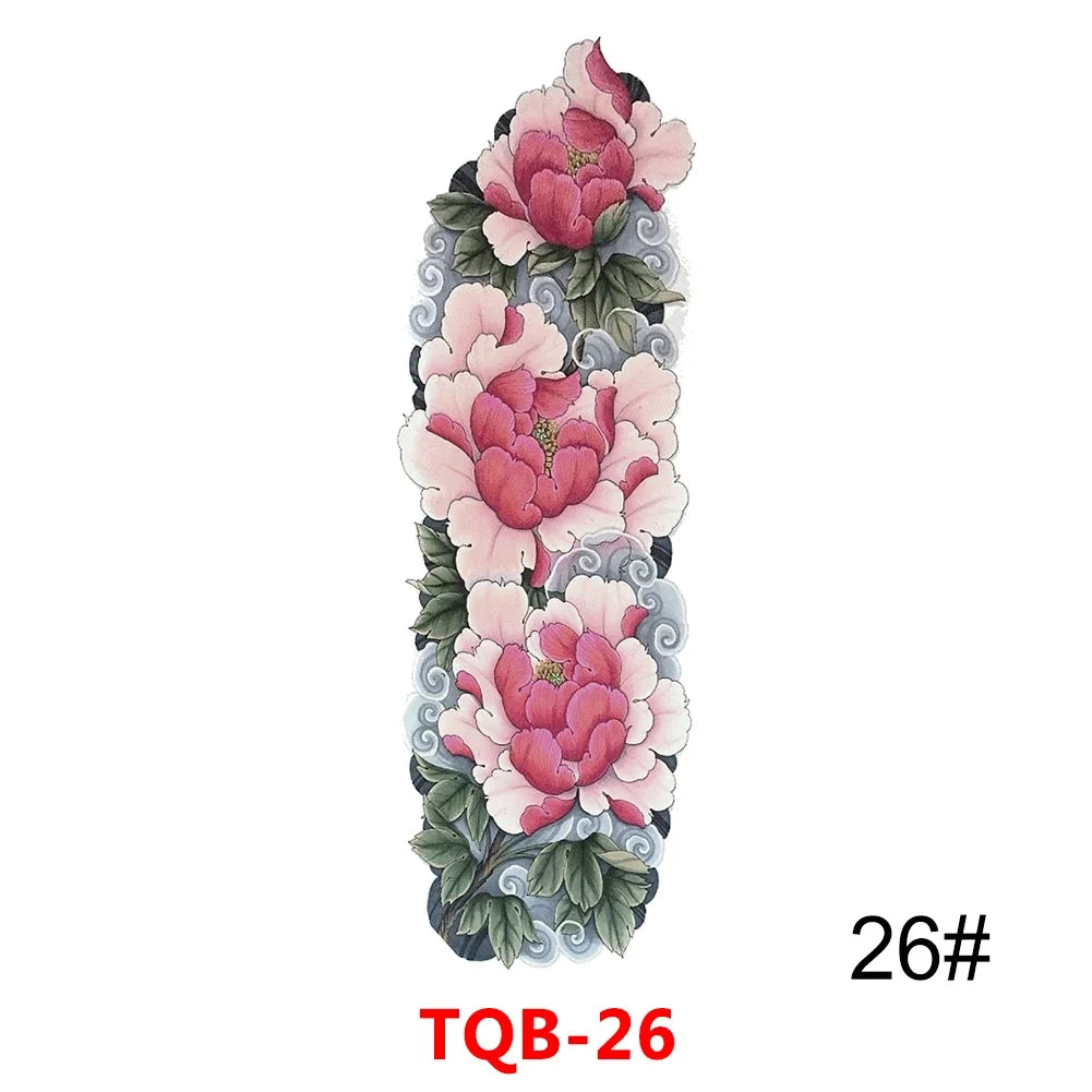 Waterproof Temporary Tattoo Sticker Full Arm Large Skull Old School Tatoo Stickers Flash Fake Tattoos for Men Women