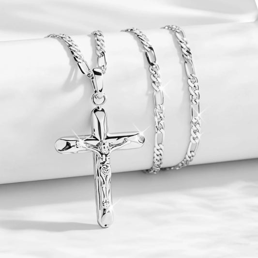 Fashion Hip Hop Jesus Cross Pendant Necklace Simple Sacred Cross Holiday Prayer Blessing Jewelry