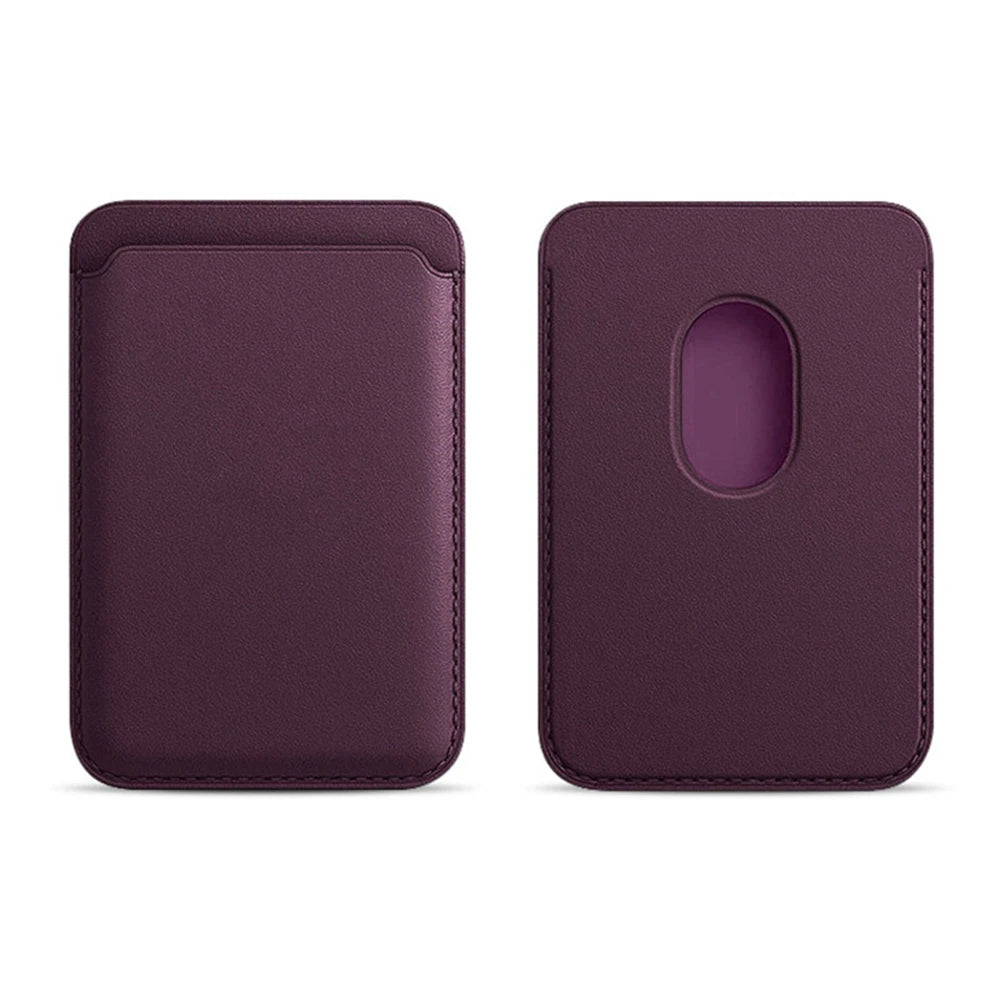 Offical Magnetic Finewoven Card Holder Leather Wallet For iPhone 18 17 16 15 14 13 Pro Max Samsung S26 S25 S24 Ultra Plus Cover