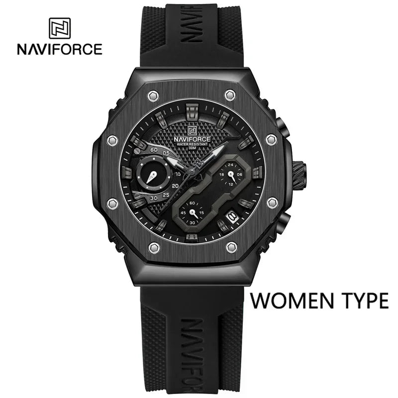 NAVIFORCE Original Men Watch Quartz Top Brand Luxury Digital Male Clock Military Business Sport Women Lady Lover Wristwatch 8035