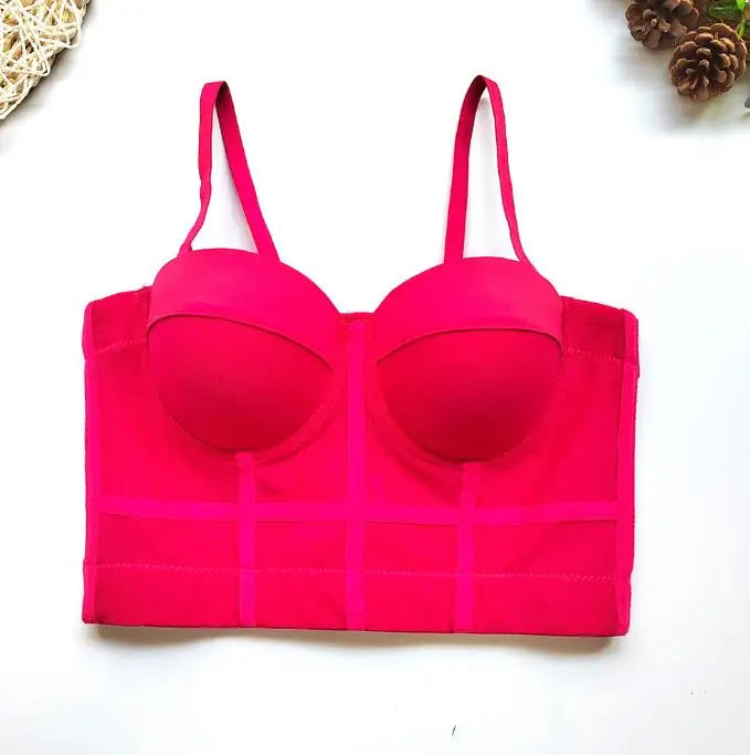 S M L XL 2XL 3XL Fashion Mesh Push Up Bralet Women's Corset Bustier Bra Night Club Party Sexy Cropped Top Vest fashion AW514