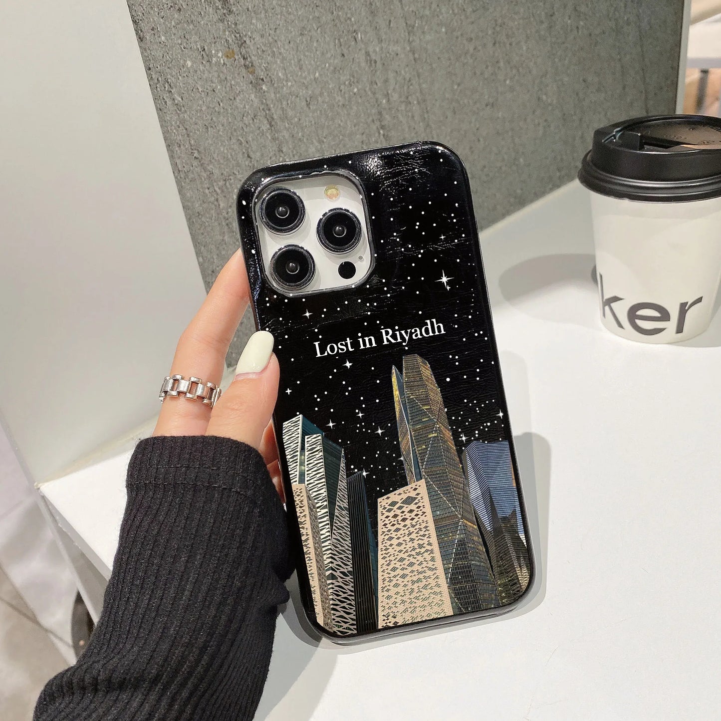 Personalise Initial Name Letters Leather Case For Iphone 16 pro 15 pro max 14 13 12 Mini 11 Luxury kafr letters Covers