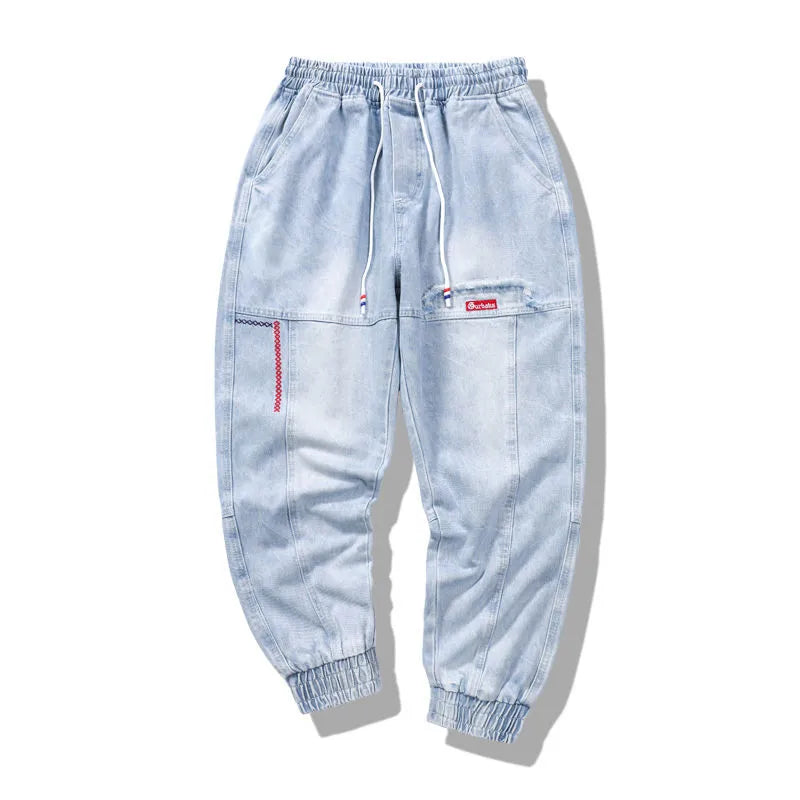Neu Street Hip Hop Cargo Hosen Männer der Jeans Elastische Harun Jogger In Herbst und Frühling