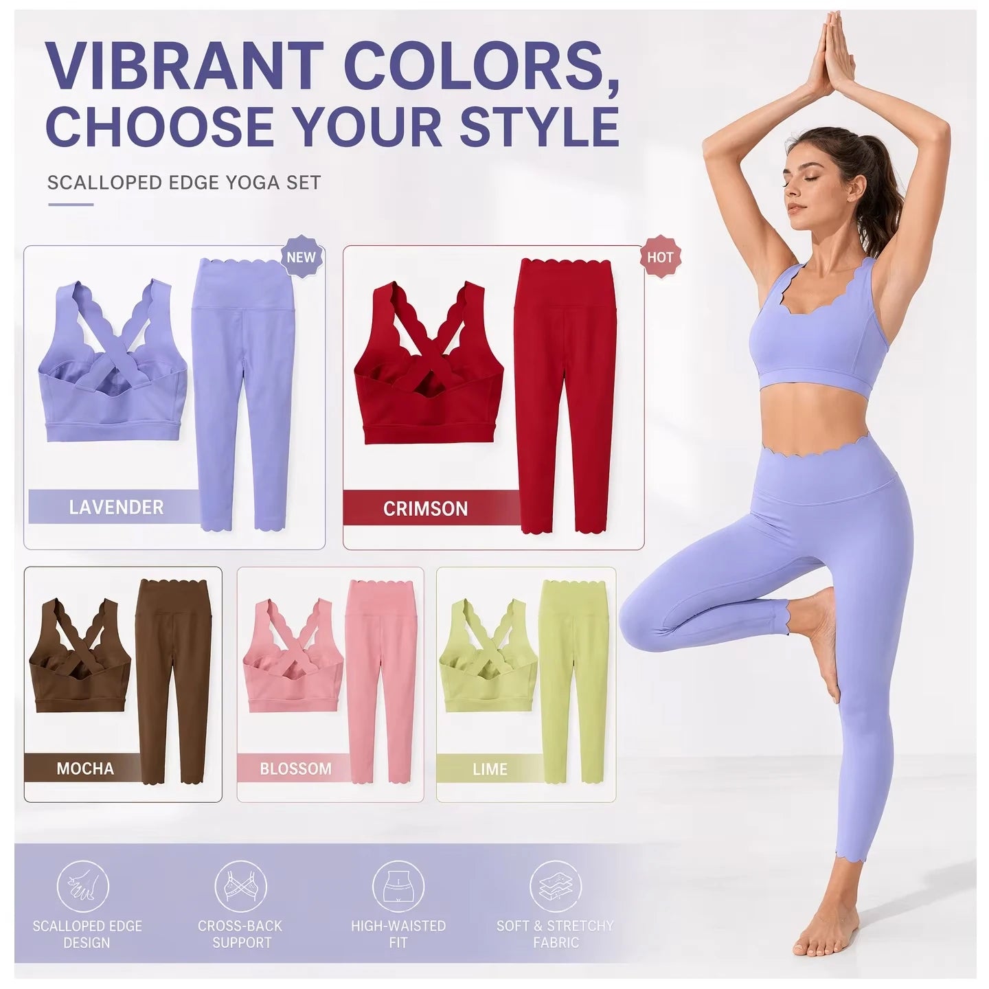 Gym Suit Two Pieces Fitness Yoga Set Women Solid Color Super Streth Slim Fit Running Sportswear Breathable Workout Clothes