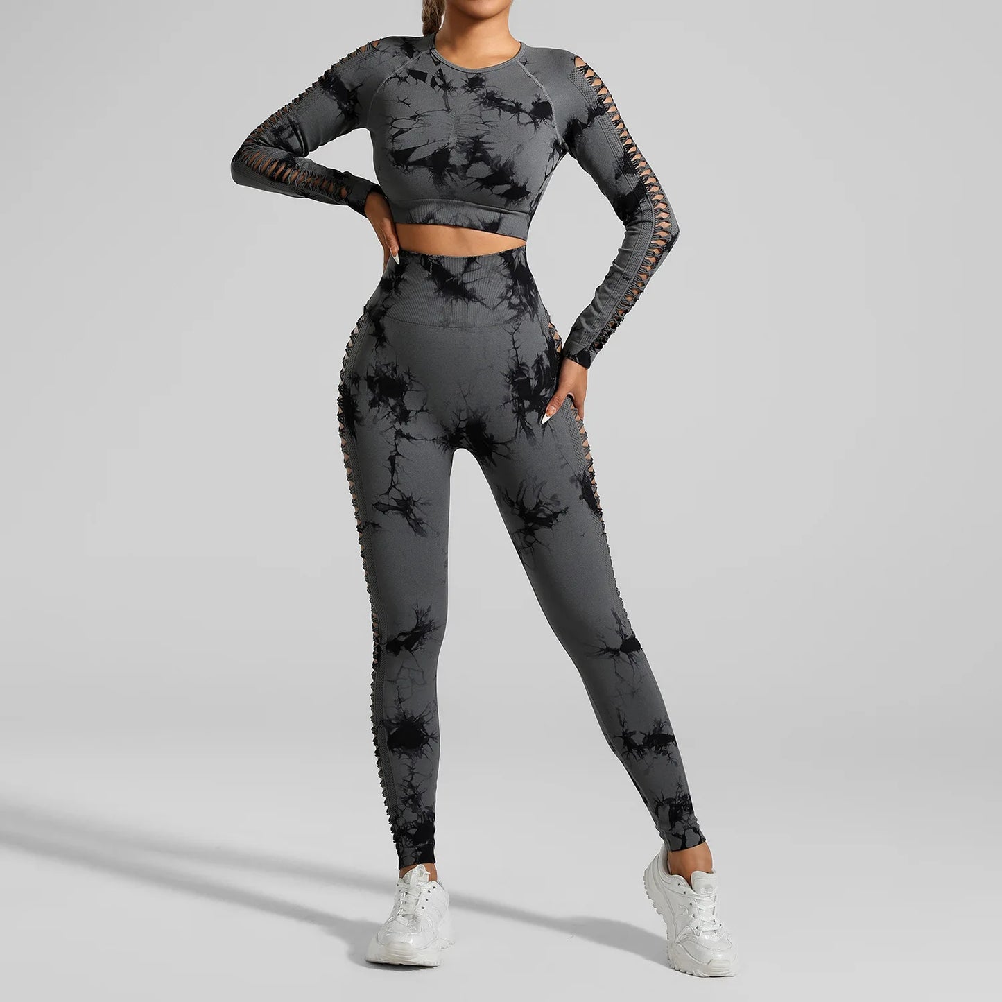 Yoga Sport Outfit For Woman Fitness Women's Two Pieces Pant Sets Suits Tracksuit Sportswear Woman Gym Yoga Workout Clothes