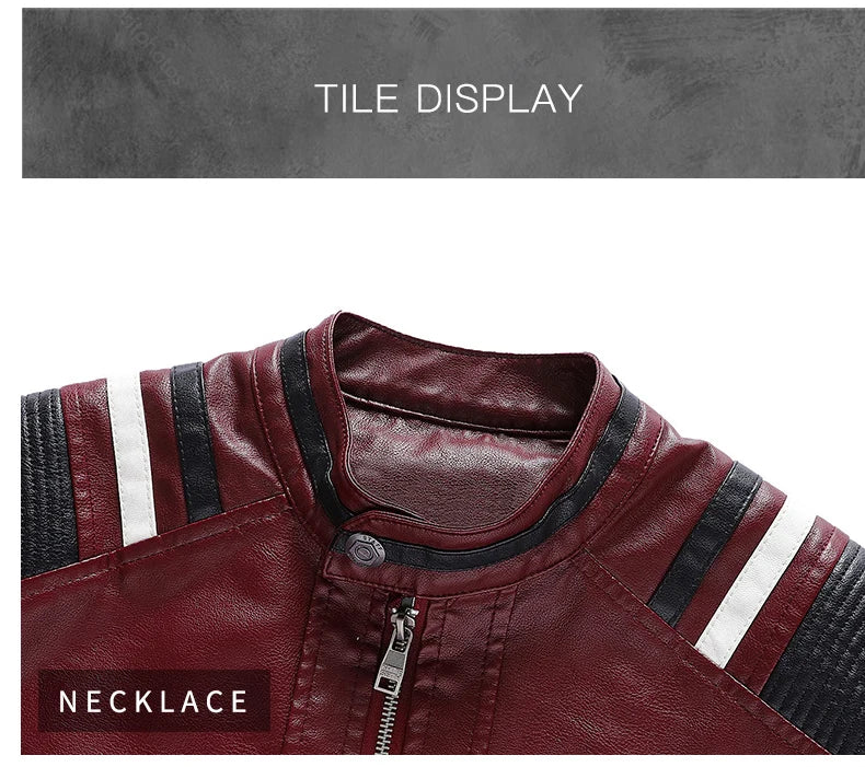 2023 männer Herbst Jacke Bomber Biker Zipper Motorrad Faux Pelzmantel Männlichen Fleece Pilot Vintage Schwarz Rot Braun PU Leder jacke