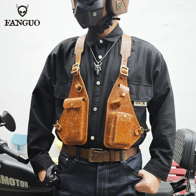 Genuine Leather Anti-Theft Underarm Shoulder Bag Armpit Tactically Bag For Men Shoulder Holsters Storage Pack