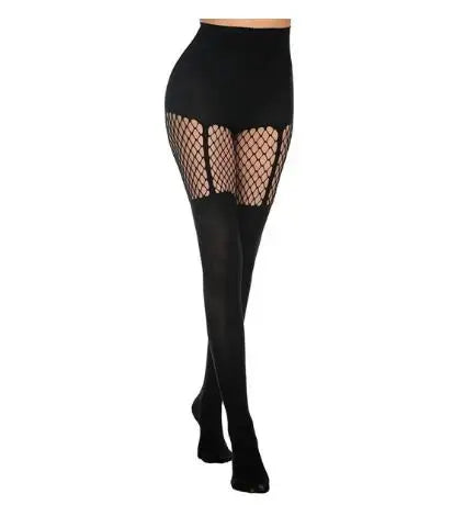 Sexy Hollow Pantyhose Suspenders Fishnet Stockings Nightclub Tights
