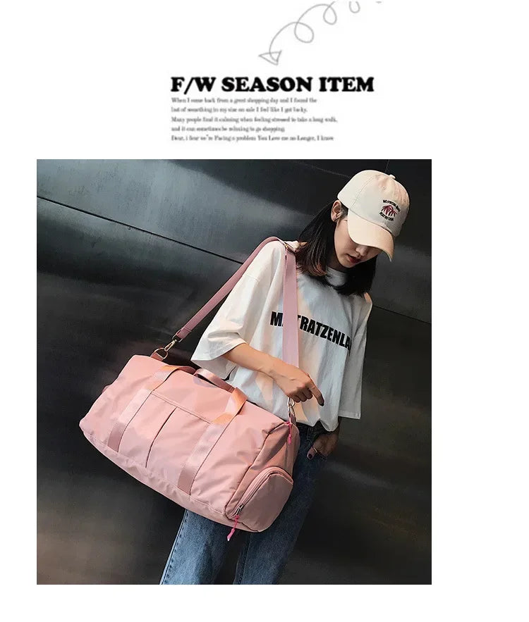 Training Yoga Sporttaschen Fitness Gym Taschen Nass Trocken Separate Gepäcktasche mit separatem Schuhfach Reisetasche Handtasche