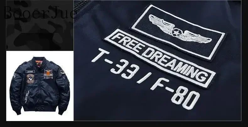 High Quality Military Motorcycle Ma-1 Aviator Pilot Coats Male Baseball Bomber Jackets Winter Hip Hop Thick Warm Jackets Men 6XL