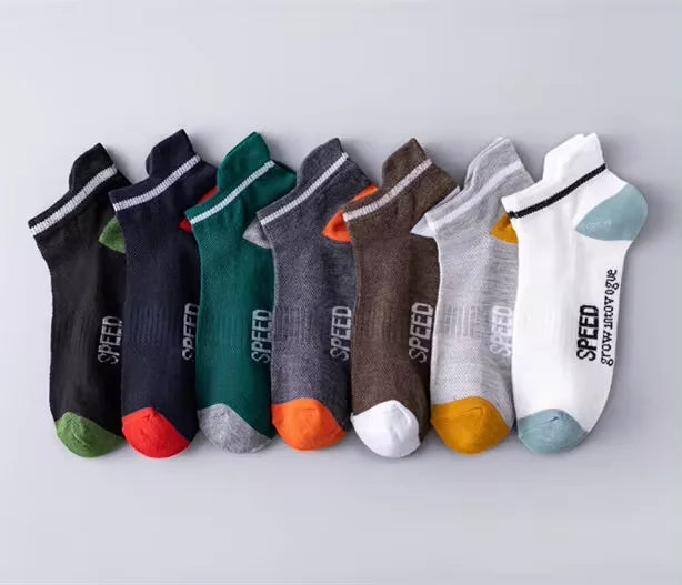 10/5/4/3 pairs of men's formal color blocking socks, comfortable and breathable soft business socks, men's socks and stockings-