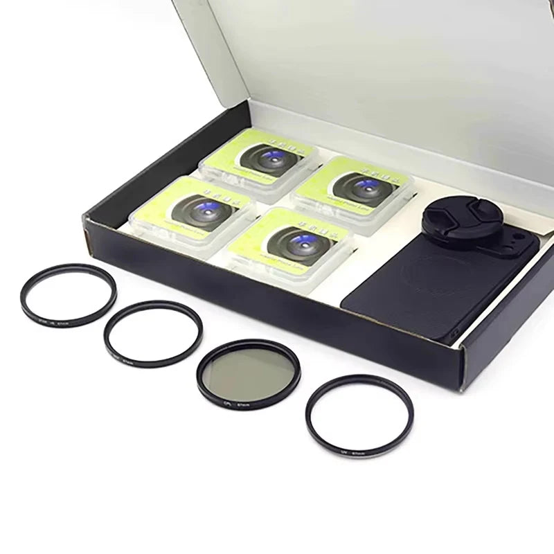 4 in 1 58mm Filter Set for iPhone 17 Pro/Pro Max With Universal CPL UV ND8 Starling Filter Magnetic Wireless Charging Phone Case