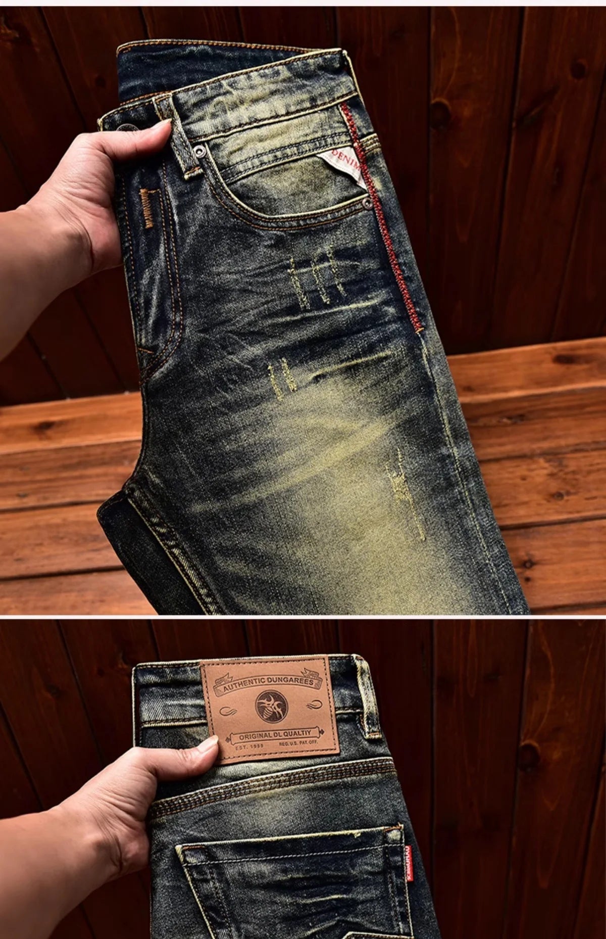 Luxury Soft Jeans Men's Fall New Design Trendy Slim Fit Stretchy Pants Elegant Business Casual Wardrobe Essential trousers