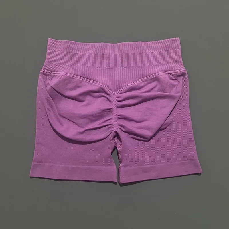 HISTELLO Gym Shorts Women Sports Shorts Scrunch Booty Fitness Biker Short Workout Yoga Leggings Running Gym Seamless Leggings