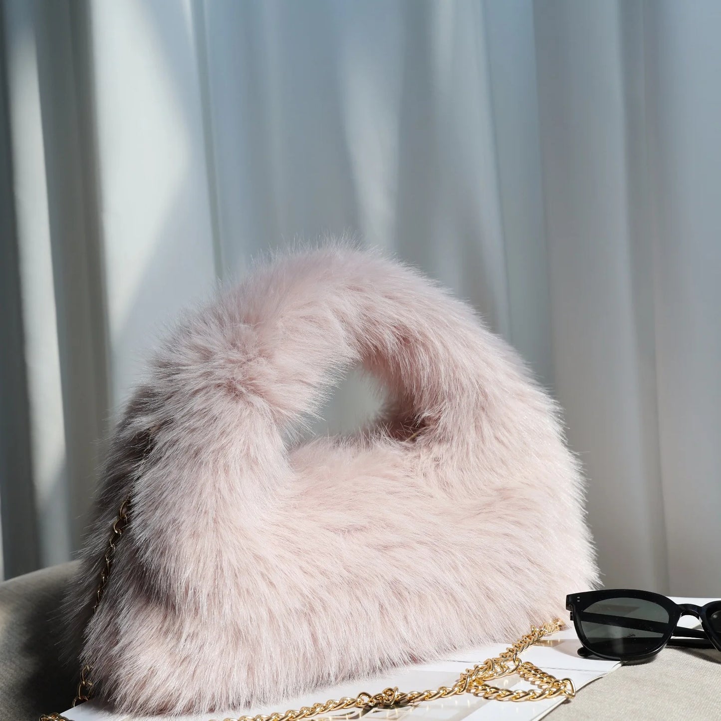 Winter Leopard Plush Handbags for Women Luxury Faux Fur Female Hobos Crossbody Bags Large Capacity Furry Clutch Shoulder Bag
