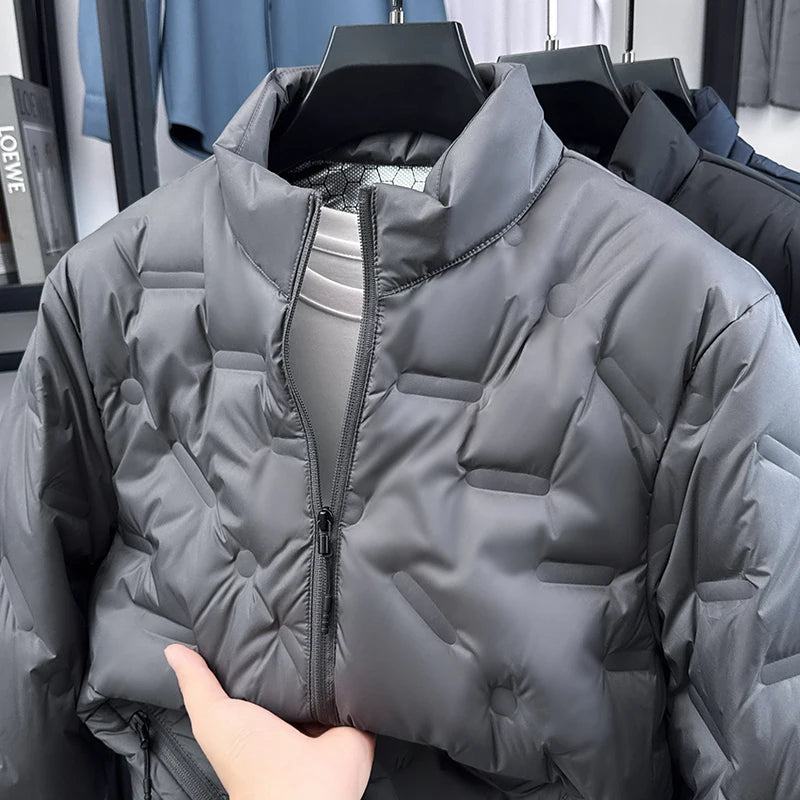 Men's New Thicken down Coat Zipper Winter Keep Warm White Duck down Fill Jacket Fashion Leisure High Quality Men's Clothing Tops