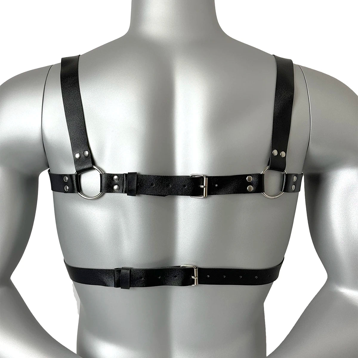 Fashion Men Leather Chest Harness Lingerie Adjustable Leather Body Bondage Strap Punk Club Costume Clothing Accessories