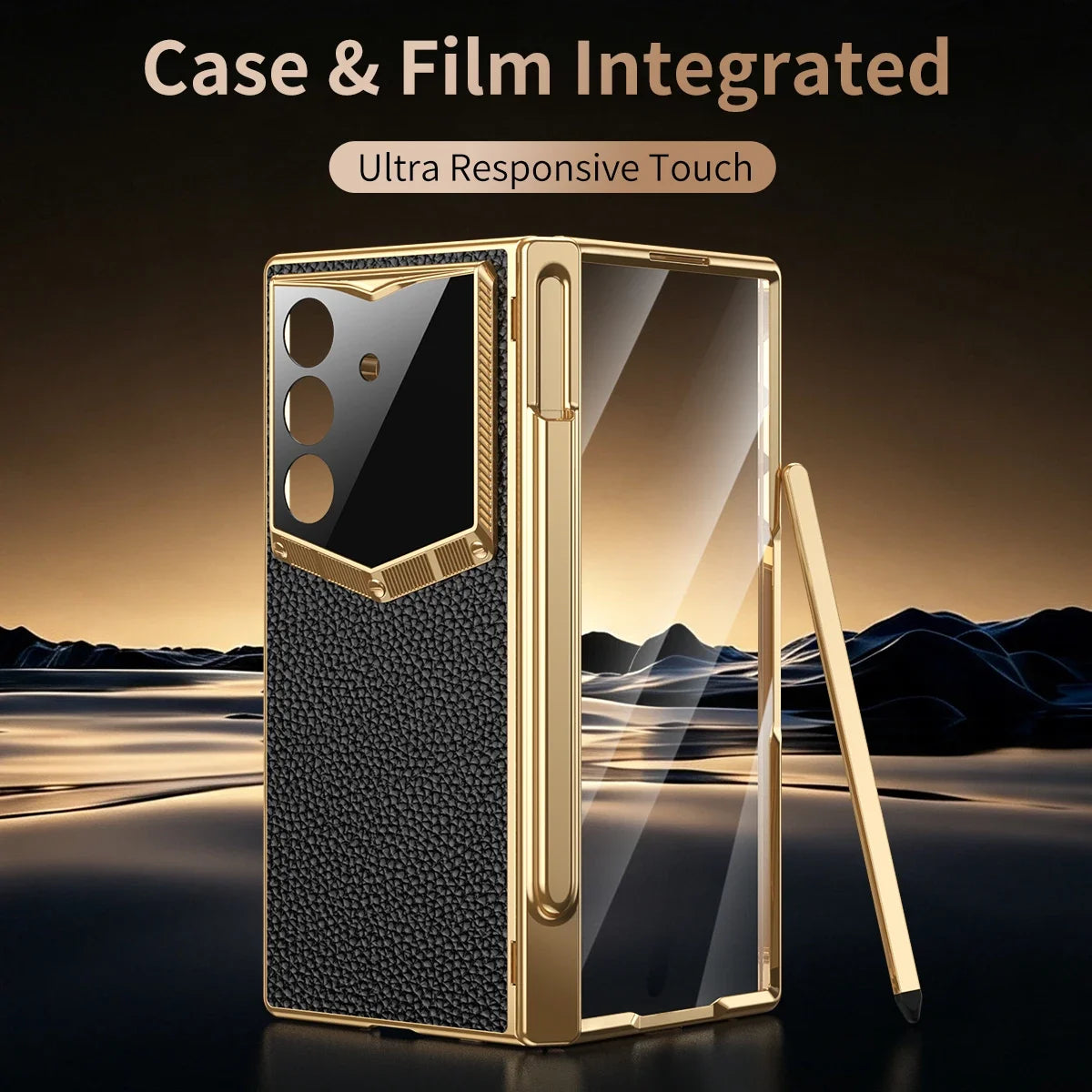 Business Folding Phone Cover Full Case for Samsung Galaxy Z Fold 8 Ultra Fold7 Fold 7 6 Fold6 Fold8 5g Screen Protector Film