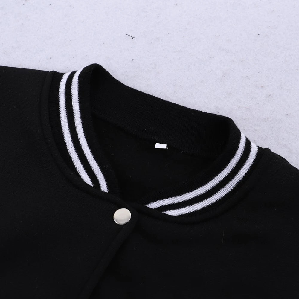 New York Art Letter 23 Printed Women Jacket Harajuku Fleece Baseball Jersey Button Personality Streetwear Vintage Loose Clothing