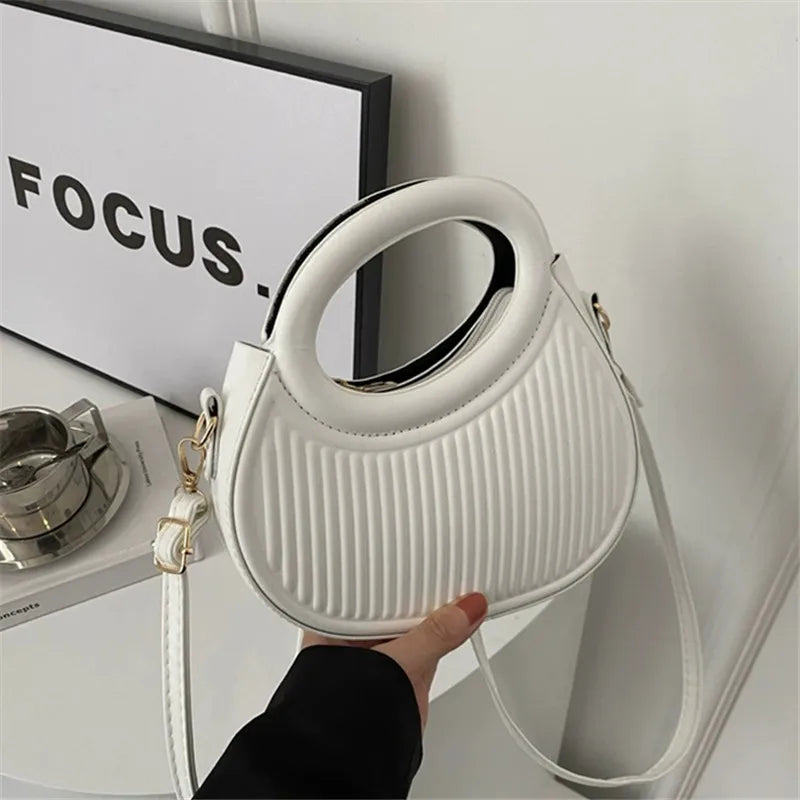 Stripe Design Crossbody Bags for Women Elegant Synthetic Leather Handbag, Purse, Luxury Look Shoulder Bag for Everyday Use