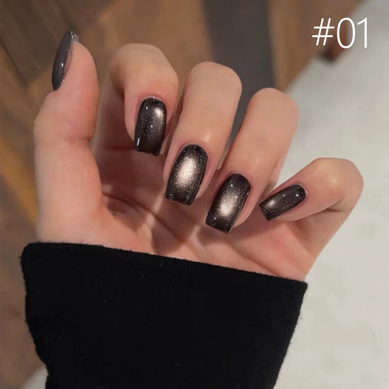 12ML 1-21pcs Autumn Nails Toe Selling Whitening Glass Bead Cat Eye Gel Nail Polish Black Nails Nail Art Grey Cat Eye Nail Glue