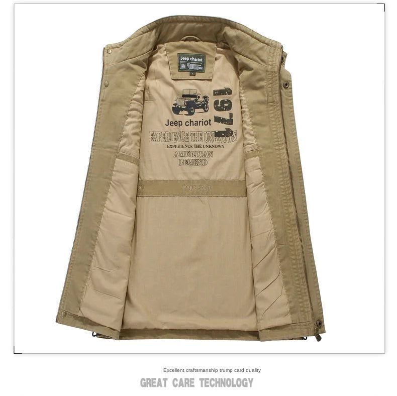 Taktische Jacken Weste Herren Jacken Jersey Westen Denim Ärmellose Jacke Sommer Arbeitskleidung Mesh Mann Übergröße Oberbekleidung Bestickt