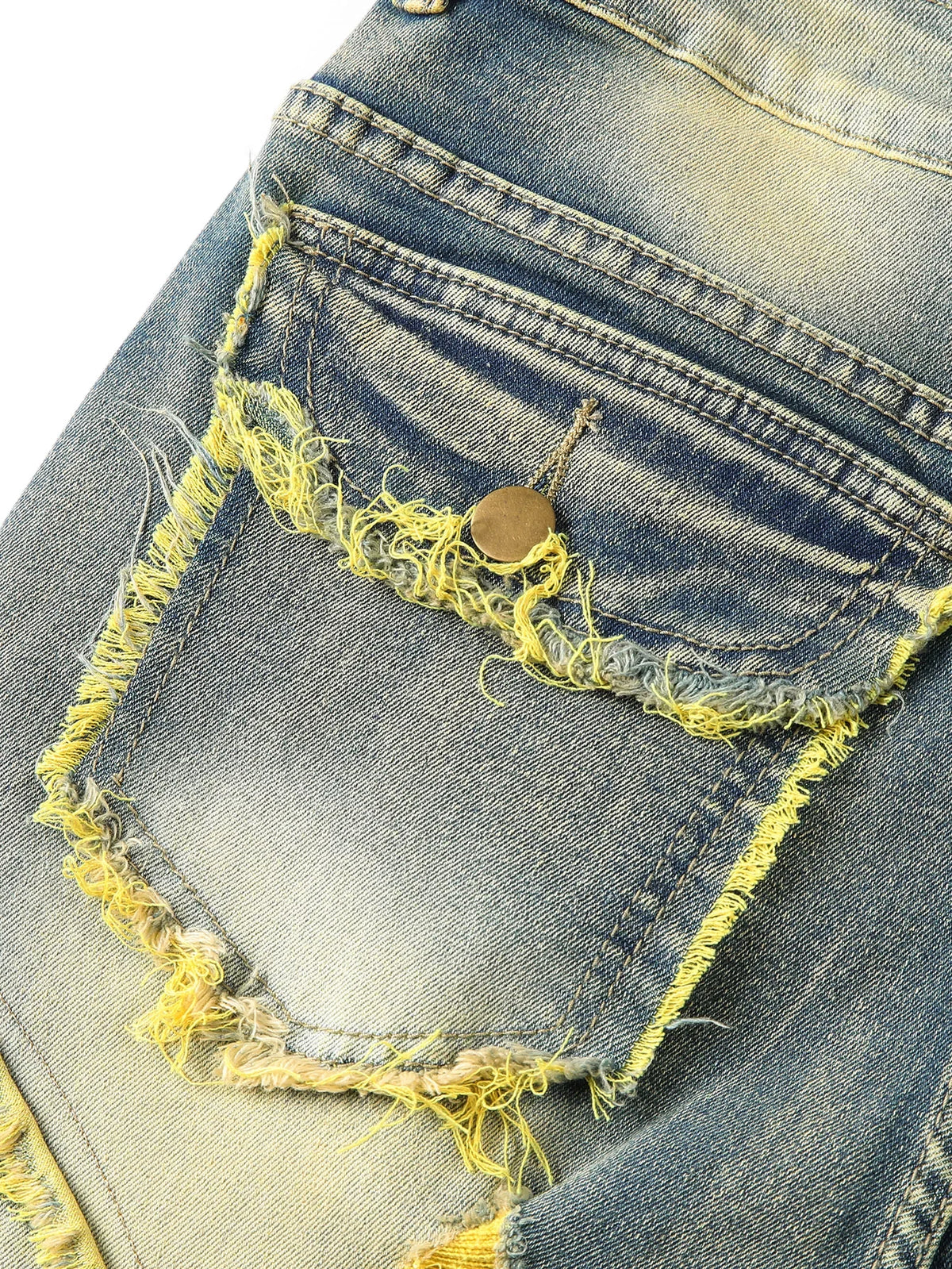 New Men Ripped Stacked Jeans Distressed Slim Fit Skinny Straight Leg Jeans Fashion Hip Hop Denim Pants Casual Streetwear