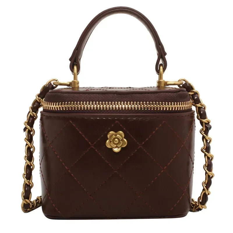 Mini Fashion Designer Pu Leather Women's Handbags Chain Casual Ladies Tote Female Black Bucket Women Shoulder Crossbody Bag