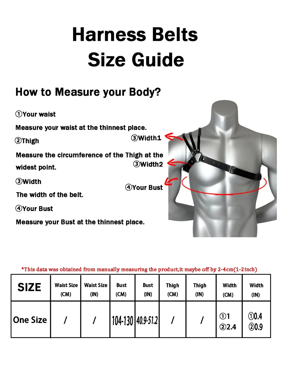 Trendy PU Leather Men Harness Belt Gothic Punk Adjustable Chest Harness Vest Straps Vintage Belt for Daily Streetwear Party