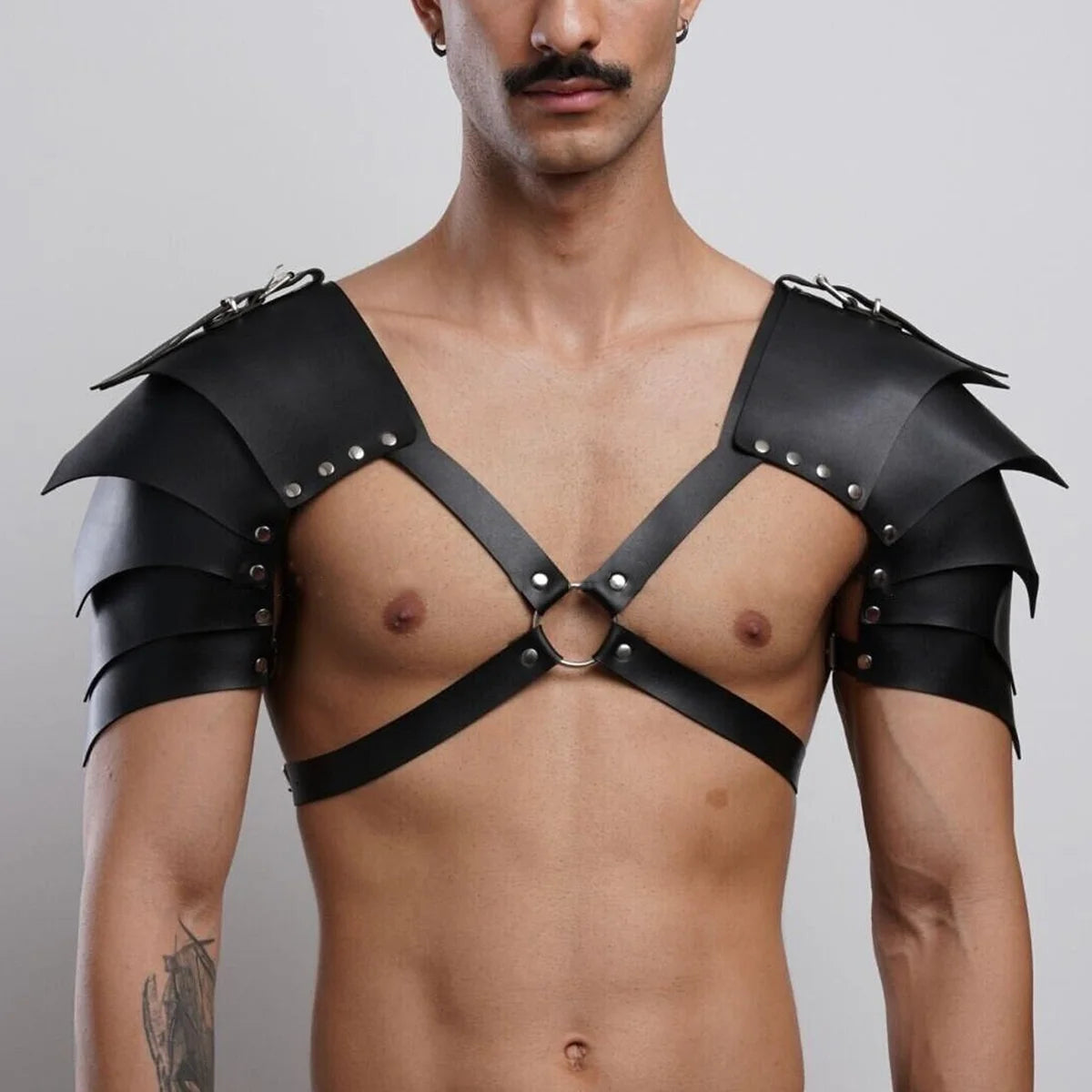 Sexy Men's Harness Pu Leather Gay Chest Harness Bdsm Bondage Leather Cage Lingerie Punk Rave Erotic Accessoly Fetish Clothing