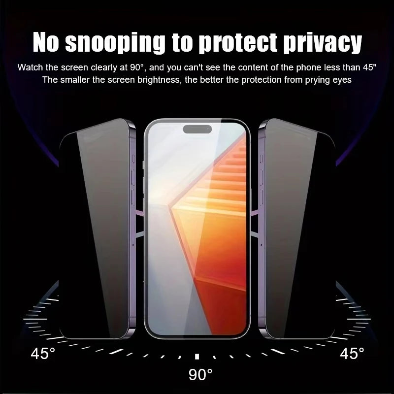 1-5PCS Oleophobic Coating Privacy Screen Protector For iPhone 17 Pro Max iPhone17 Pro Air 16 15 14 13 12 11 16e Tempered Glass