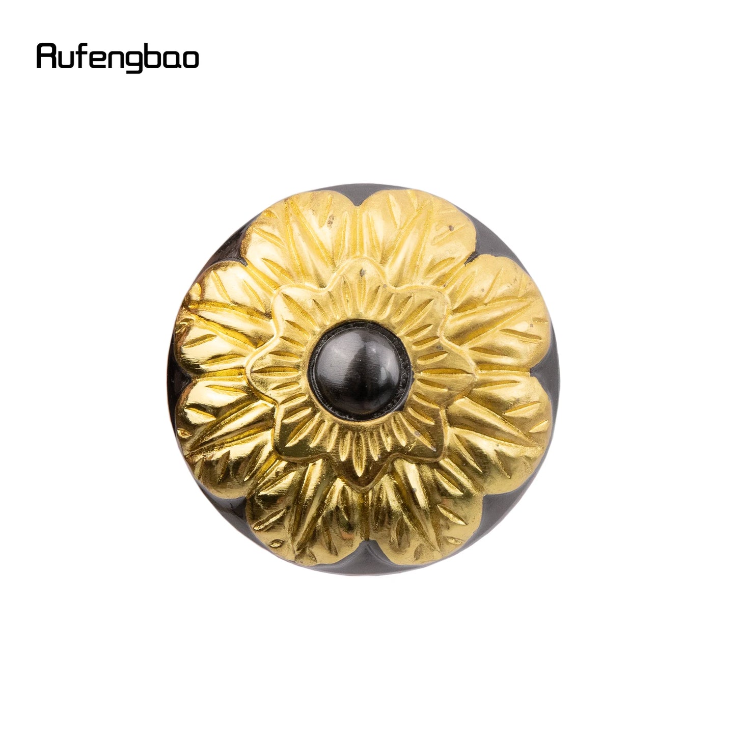 Golden Black Hand Hold Flower Luxury Fashion Walking Stick for Party Decorative Cane Elegant Crosier Knob Walking Stick 93cm