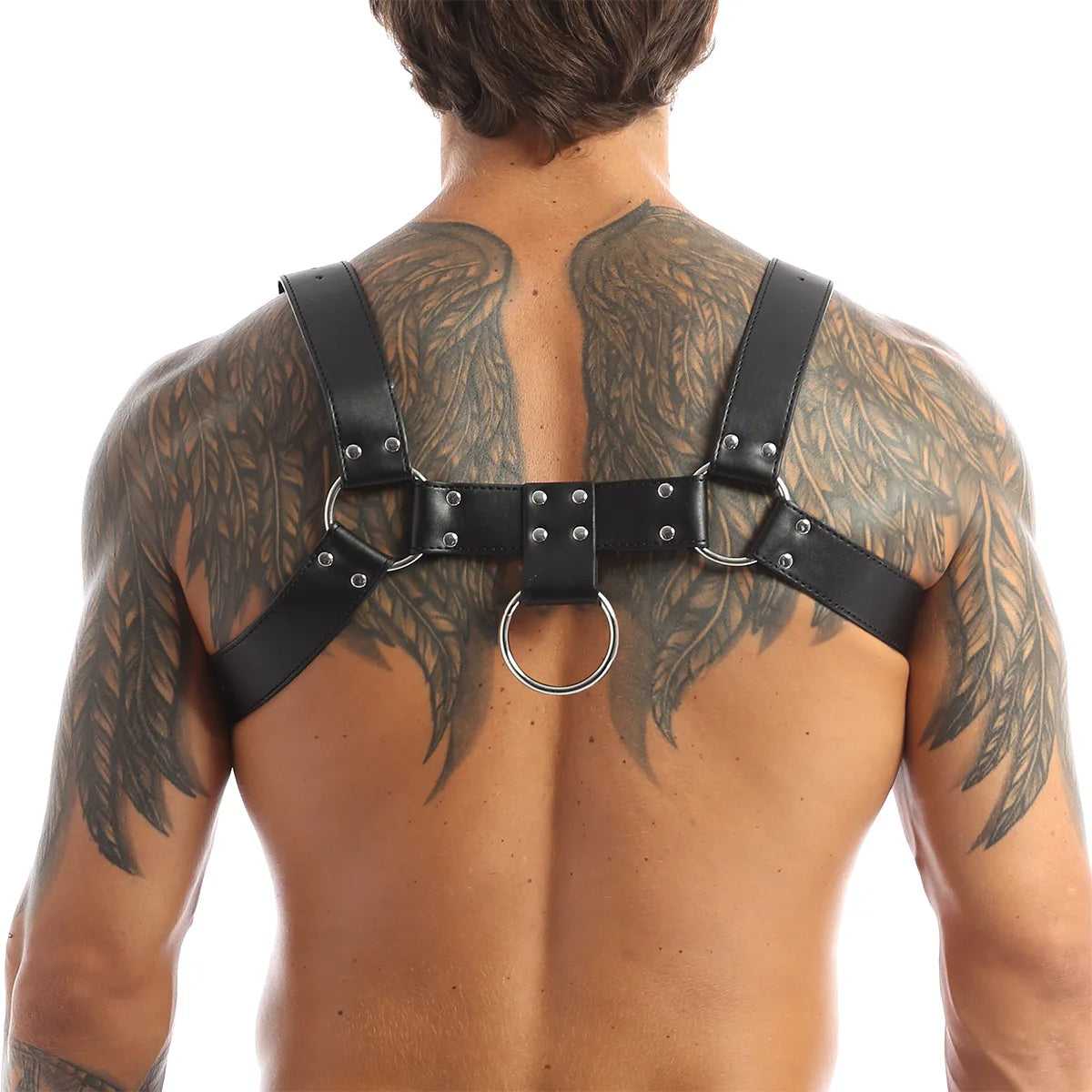Men Sexy Fashion PU Leather Harness Belts Adjustable Bdsm Goth Punk Gay Party Fetish Costume Exotic Sex Accessories