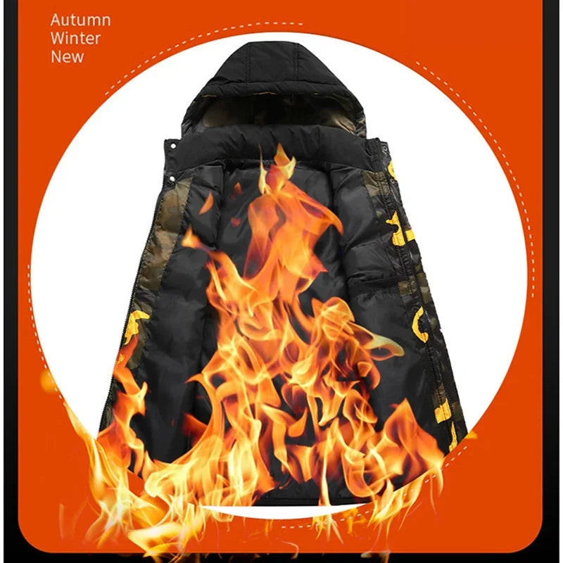 Weste für Herren, Baumwolle, warm, ärmellos, Mantel, Mütze, abnehmbar, gepolstert, Winterweste, Arbeitskleidung, männlich, hochwertige Kleidung, 5XL